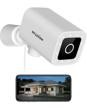 LaView 4MP Cameras for Home Security,270°View Range 2K Security Camera Outdoor with Starlight Color Night Vision,Audible Alarm,Human Detection,US Cloud & SD Card Storage,Compatible with Alexa