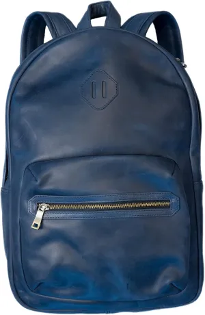 Leather Backpack (Blue)
