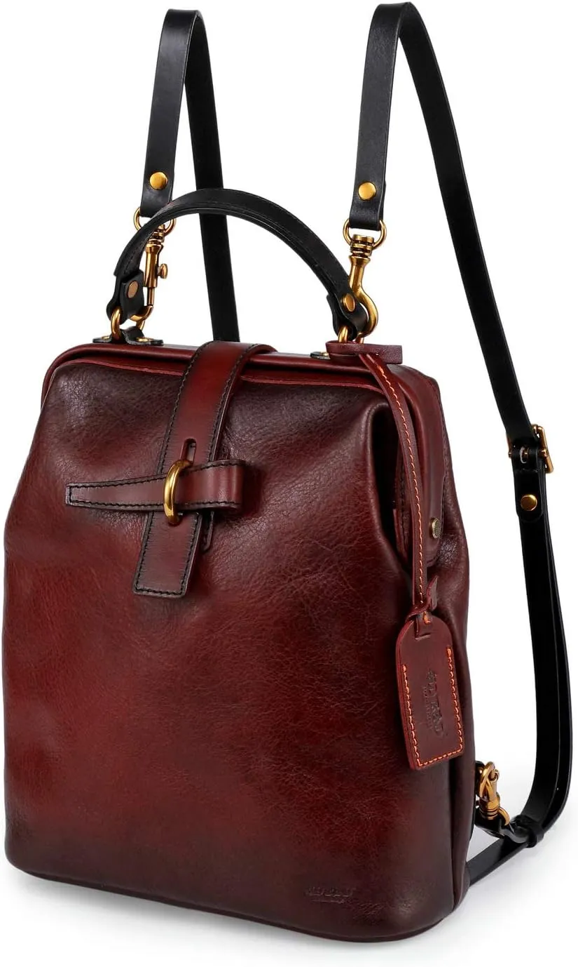 Leather Backpack for Men and Women - Business Rucksack Laptop Bag