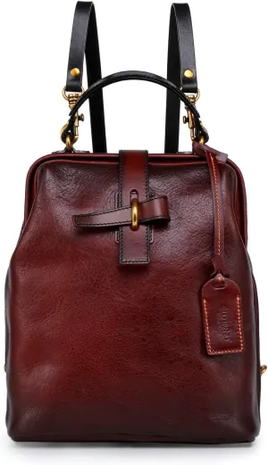 Leather Backpack for Men and Women - Business Rucksack Laptop Bag