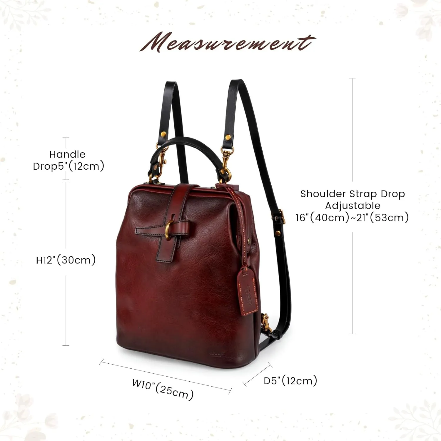 Leather Backpack for Men and Women - Business Rucksack Laptop Bag
