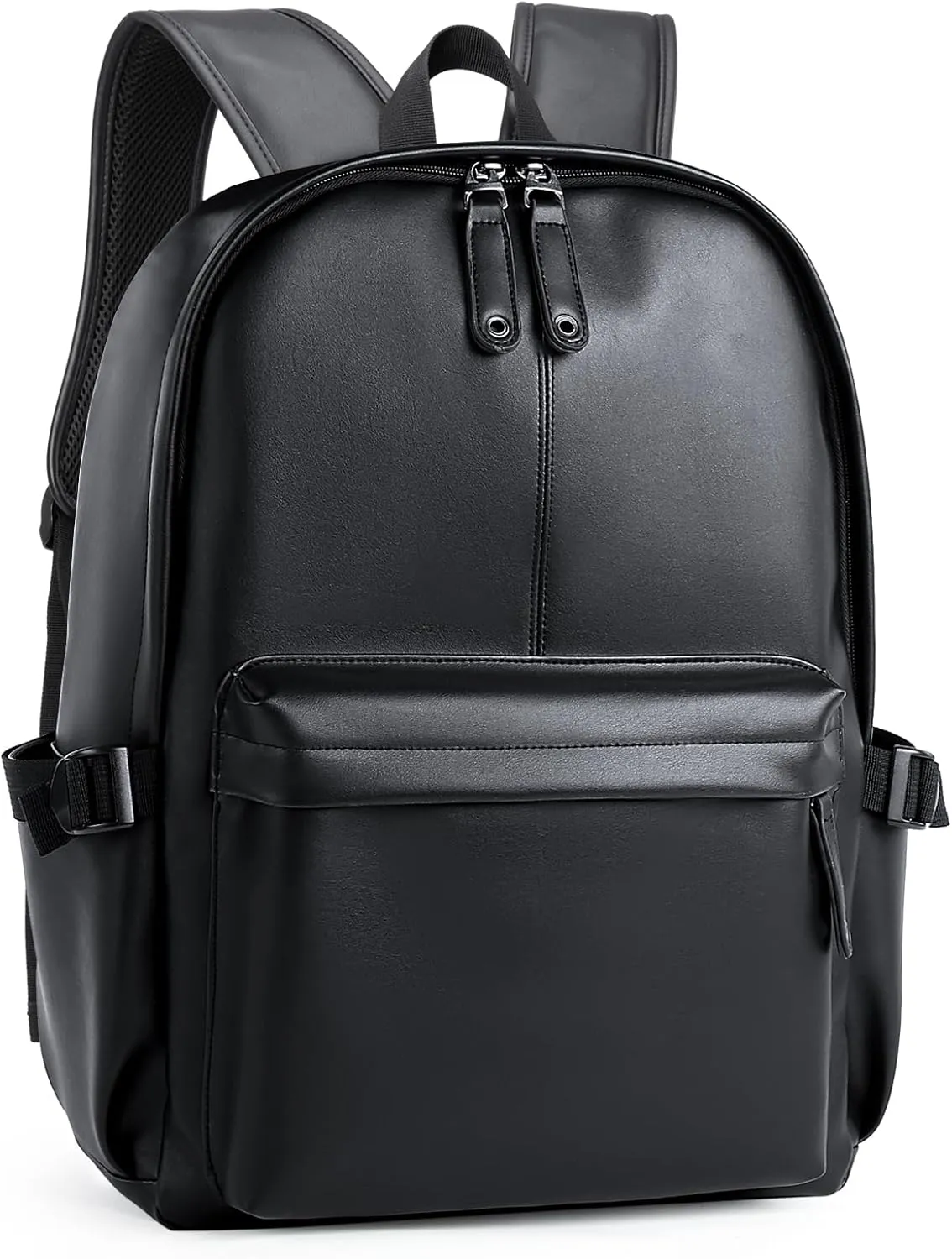 Leather Backpack for Men Black Large Backpack Fit 15.6inch Laptop Rucksack Waterproof for business Commute Casual Daypack