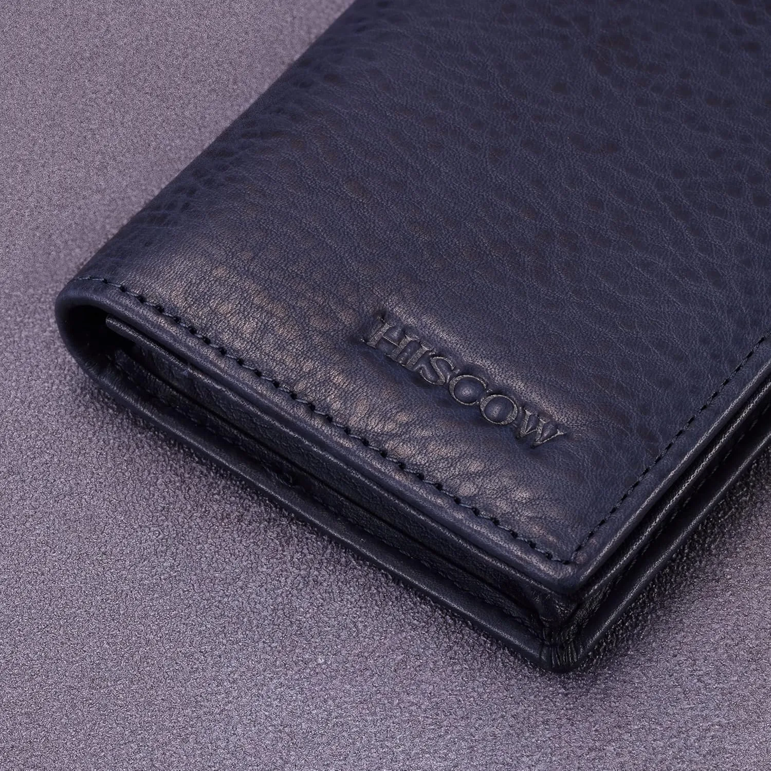 Leather Business Card Case Holder for Men & Women, Italian Calfskin