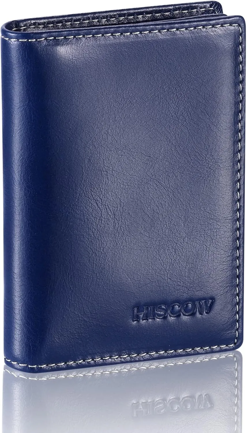 Leather Business Card Case Holder for Men & Women, Italian Calfskin
