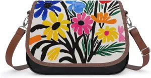 Leather Crossbody Bag for Women Green Pentagon Fruit Detachable Strap Handbags Travel Purse Shoulder Bag for Daily Use