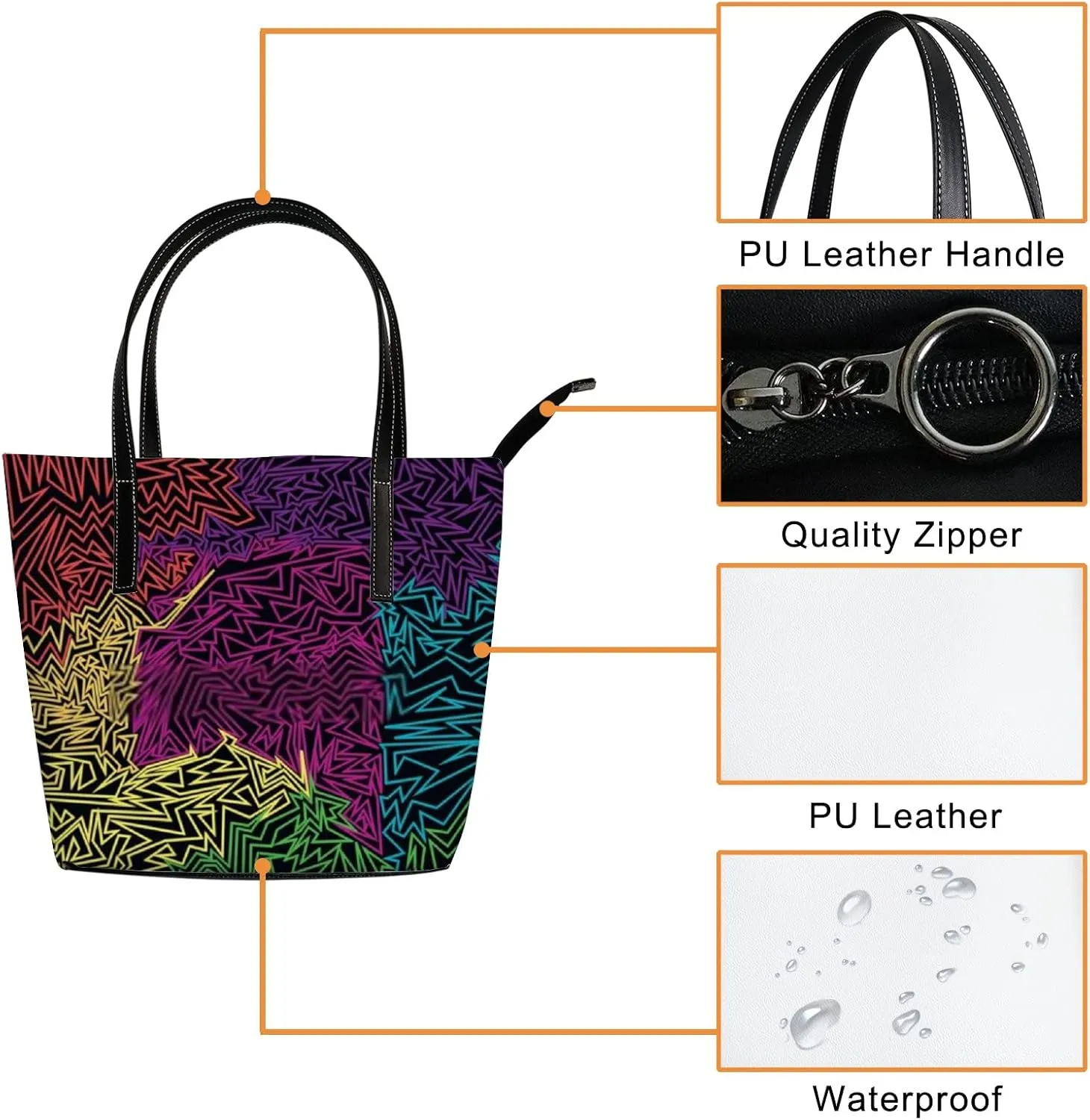 Leather Handbags Women's Crossbody Handbags Work Tote Bags for Women Coach Handbags Tote Bag with Zipper.
