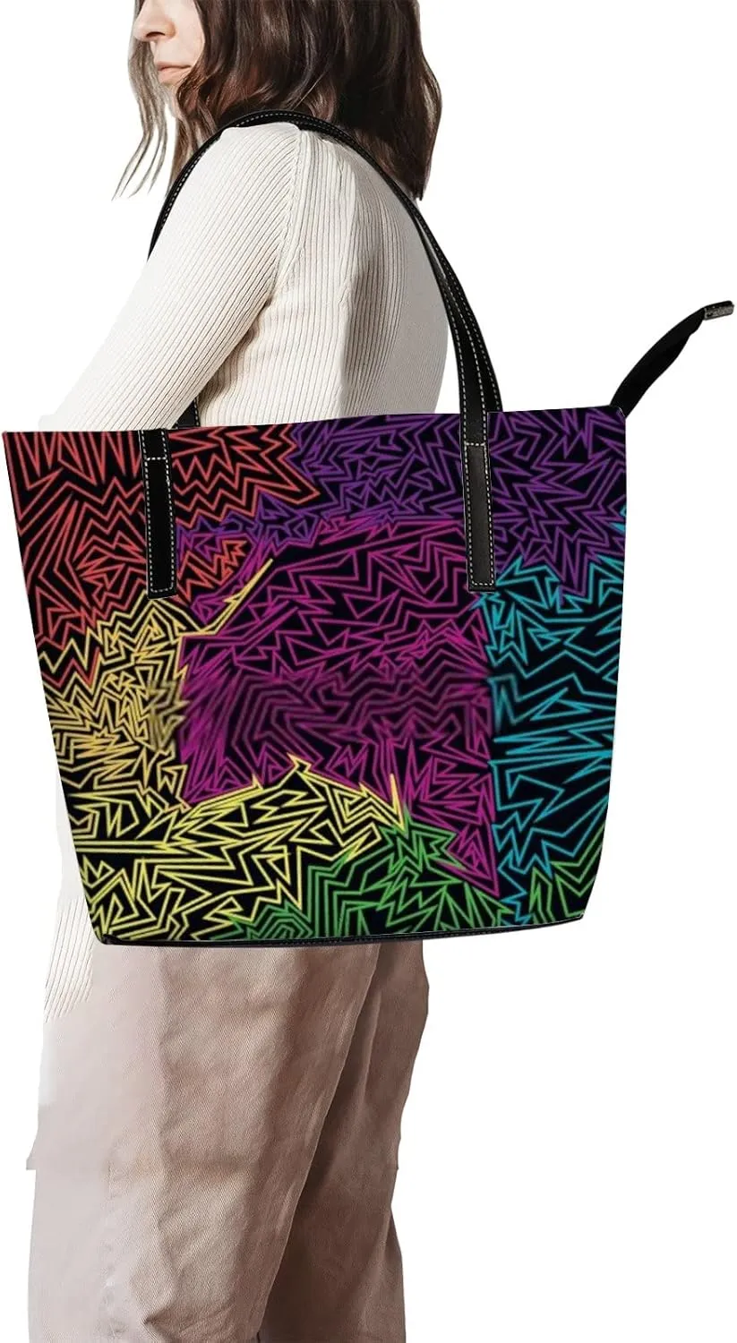 Leather Handbags Women's Crossbody Handbags Work Tote Bags for Women Coach Handbags Tote Bag with Zipper.