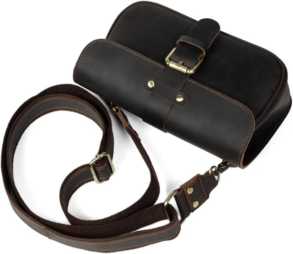 Leather Mailman Men's Bag Messenger Bag Retro Leather Casual Men's Shoulder Bag Small Backpack