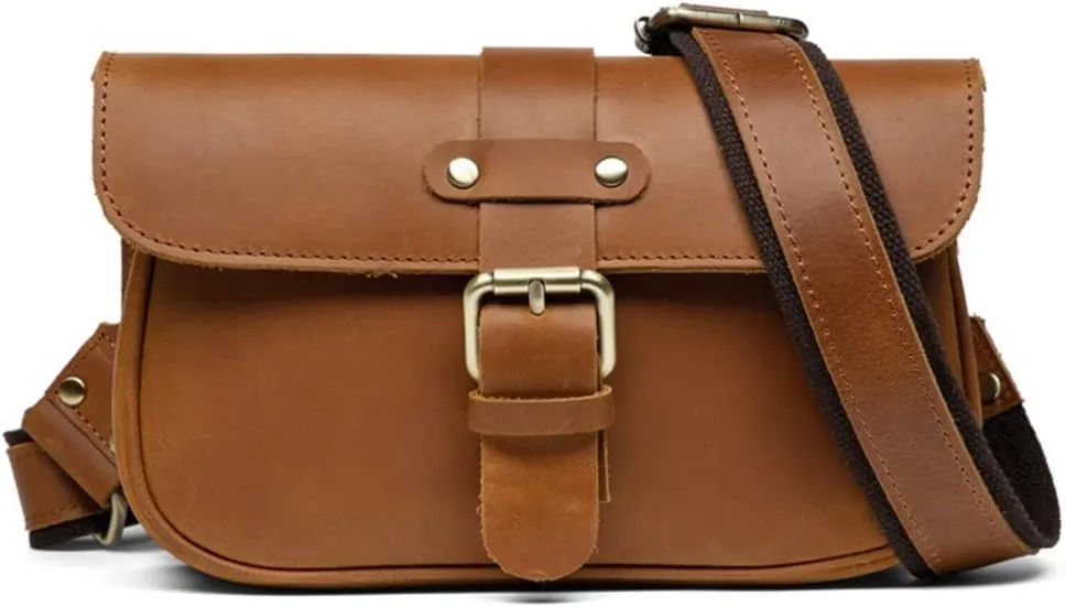 Leather Mailman Men's Bag Messenger Bag Retro Leather Casual Men's Shoulder Bag Small Backpack