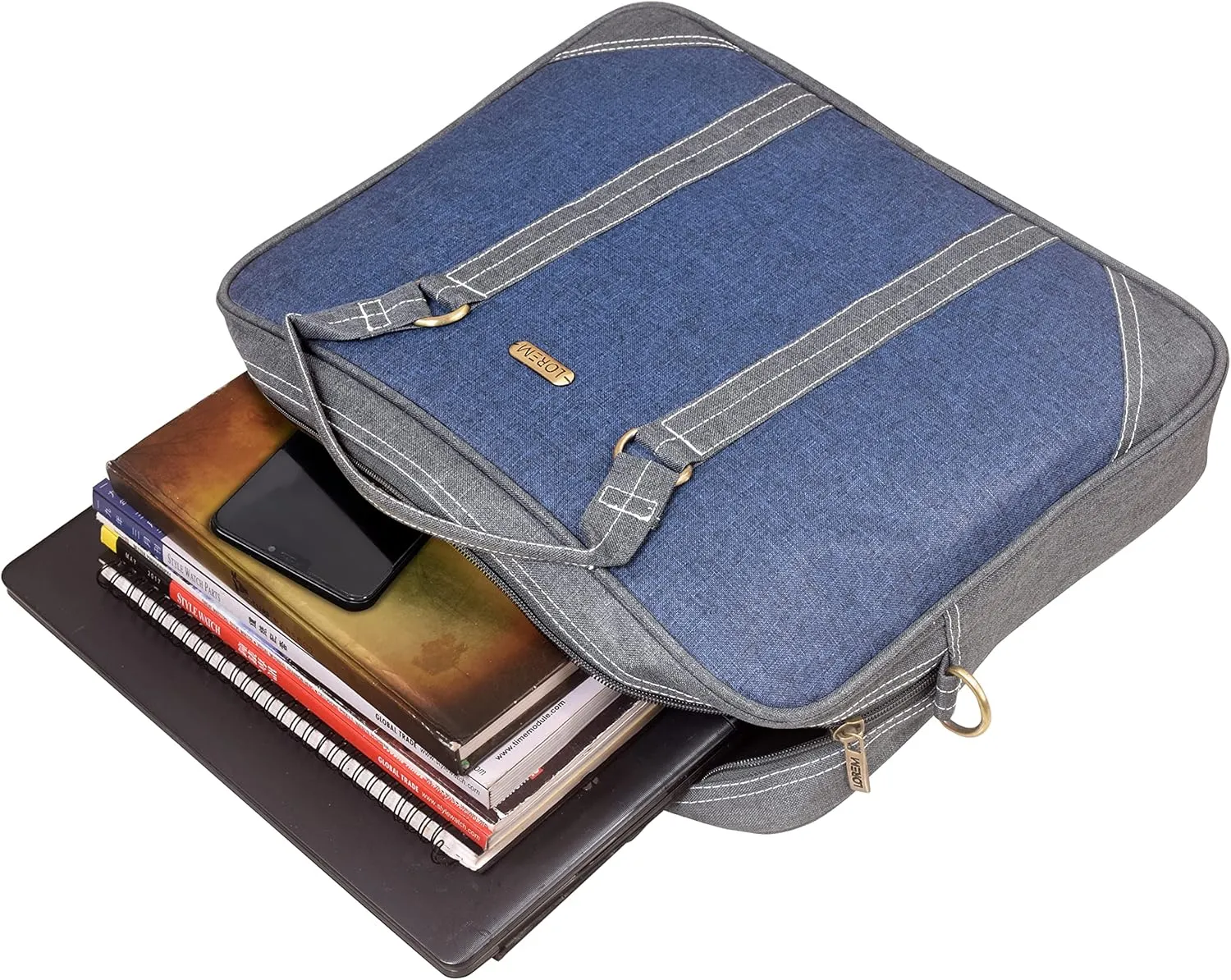 Leather Messenger Shoulder Bag Travel Crossbody Purse Briefcase Business Bag for 12Inch Laptop