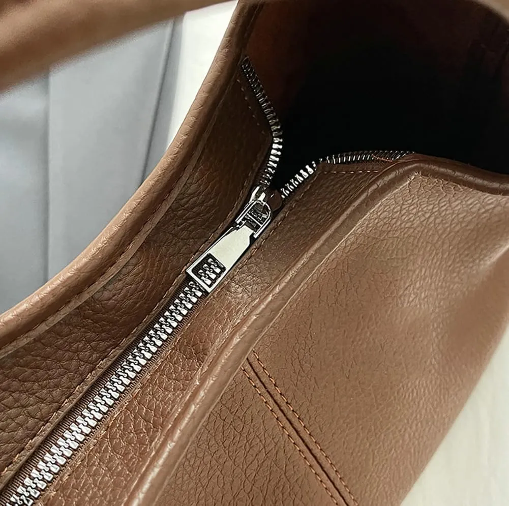 Leather Tote Bag for Women Leather Purse Women's Crossbody Handbags Slouchy Shoulder Bag Work Tote Trendy Vintage Bags