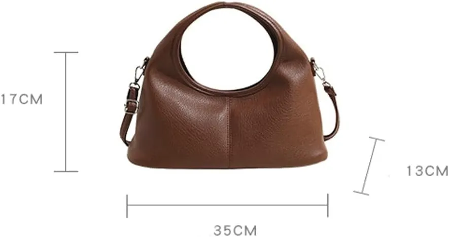 Leather Tote Bag for Women Leather Purse Women's Crossbody Handbags Slouchy Shoulder Bag Work Tote Trendy Vintage Bags