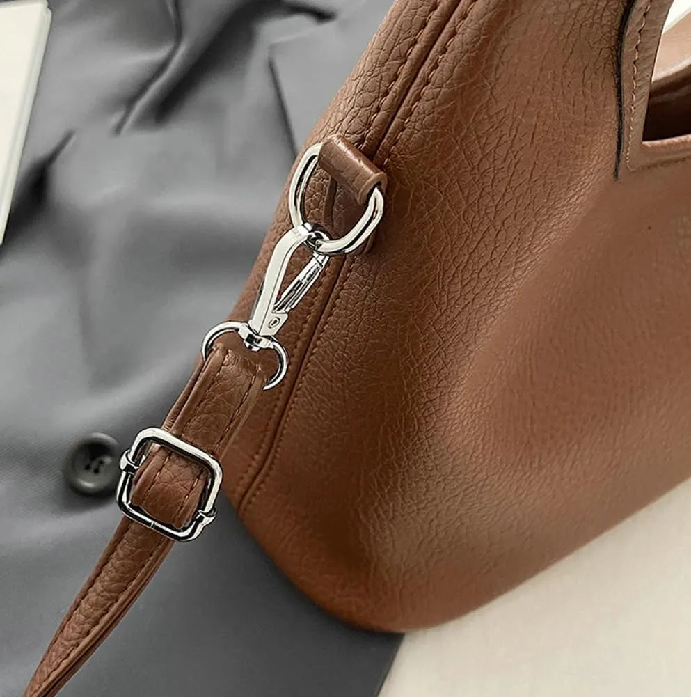 Leather Tote Bag for Women Leather Purse Women's Crossbody Handbags Slouchy Shoulder Bag Work Tote Trendy Vintage Bags