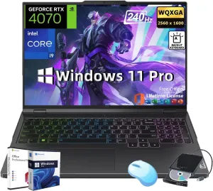 Lenovo Legion Pro 5i Gaming Laptop | 16" WQXGA IPS 240Hz | w/Office & External DVD Drive | Intel 14th Gen i9-14900HX | GeForce RTX 4070 8GB GDDR6 | Backlit KB | Win 11 Pro | 64GB DDR5 | 4TB SSD