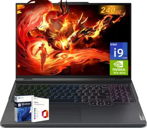 Lenovo Legion Pro 5i Gen 9 Gaming Laptop, 16" WQXGA(2560 x 1600) 240Hz, Intel 24-Core i9-14900HX, GeForce RTX 4070, 32 GB DDR5, 2 TB SSD, 4-Zone RGB Backlit, WiFi 6E, Win 11 Pro, Free Lifetime Office