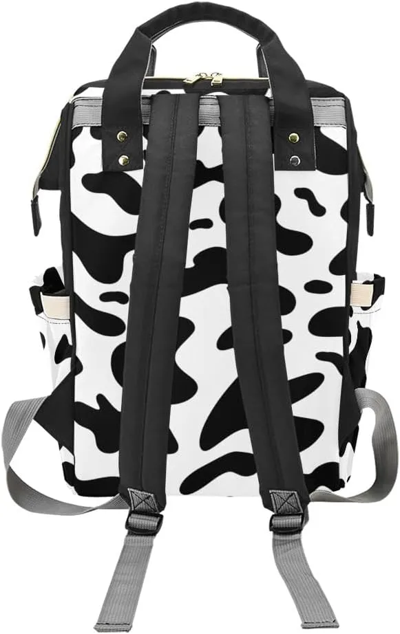 Leopard Print Personalized Diaper Bag,Custom Name Large Capacity Diaper Backpack Travel Casual Daypack Nappy Bag Gifts