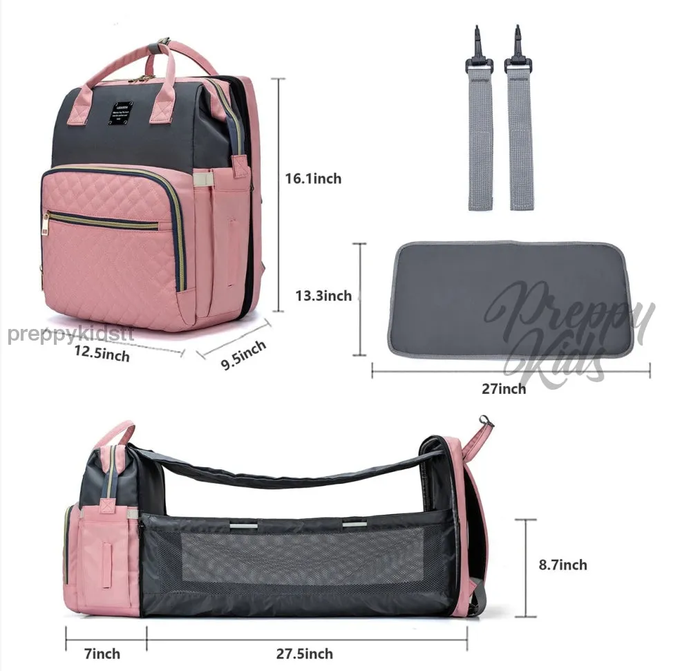 LeQueen Grey Baby Crib Foldable Ex-tractable  baby bed bag travel bassinet (waterproof)