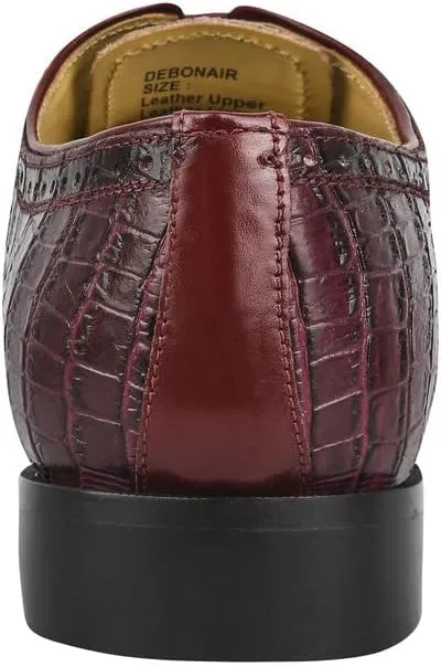 LIBERTYZENO Mens Plain & Animal Print Leather Adults Formal Lace Up Dress Shoes for Prom Graduation
