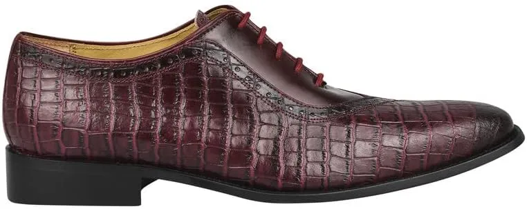 LIBERTYZENO Mens Plain & Animal Print Leather Adults Formal Lace Up Dress Shoes for Prom Graduation
