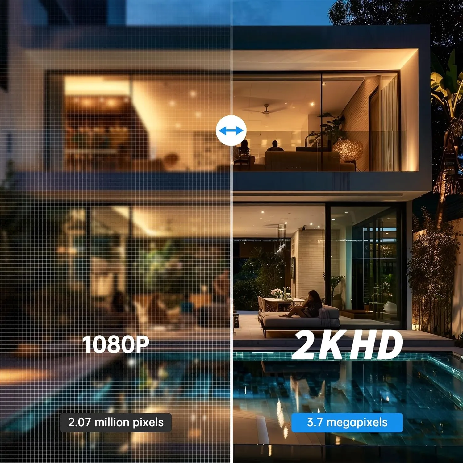 Light Bulb Security Camera 2 Packs, 5G&2.4GHz 2K Security Cameras Wireless Outdoor 360° PTZ Cameras for Home Security with Color Night Vision, 2 Way Talk, AI Human Detection, Screw in Light Socket