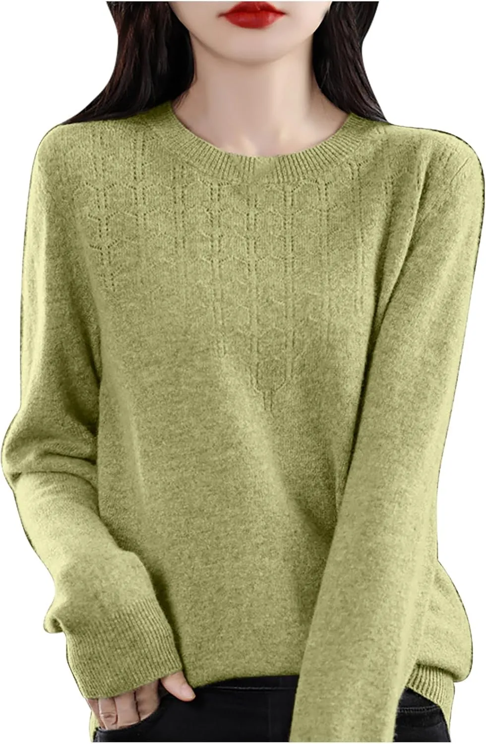 Lightweight Sweaters for Women Fall Fashion 2024 Long Sleeve Crewneck Tunic Sweater Tops Loose Soft Knit Pullovers