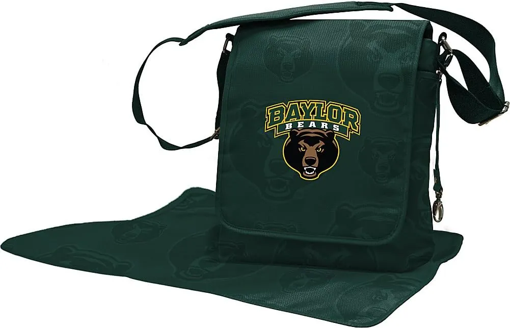 Lil Fan NCAA Baylor Bears Diaper Messenger Bag, Team Color, 13.25" x 12.25" x 5.75"