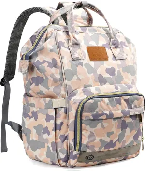 Limhoo Diaper Bag Backpack for Men Dad, Waterproof Large Canvas Camo Nappy Bags, Baby Care Bag (New Camouflage)