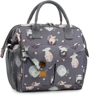 Lmbabter Baby Diaper Bag Handbag Waterproof Multi-Function Mini Smart Diaper Bag with Insulated Pocket for Outdoor (Animals)