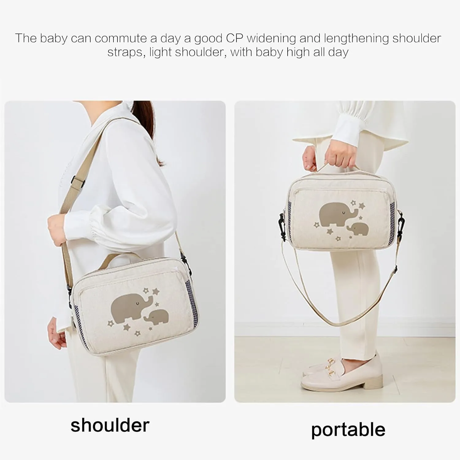 Lmbabter Baby Small Diaper Bag Stroller Storage Bag Waterproof Diaper Organizer Caddy Infant Tote Portable Mommy Bag for Outdoor