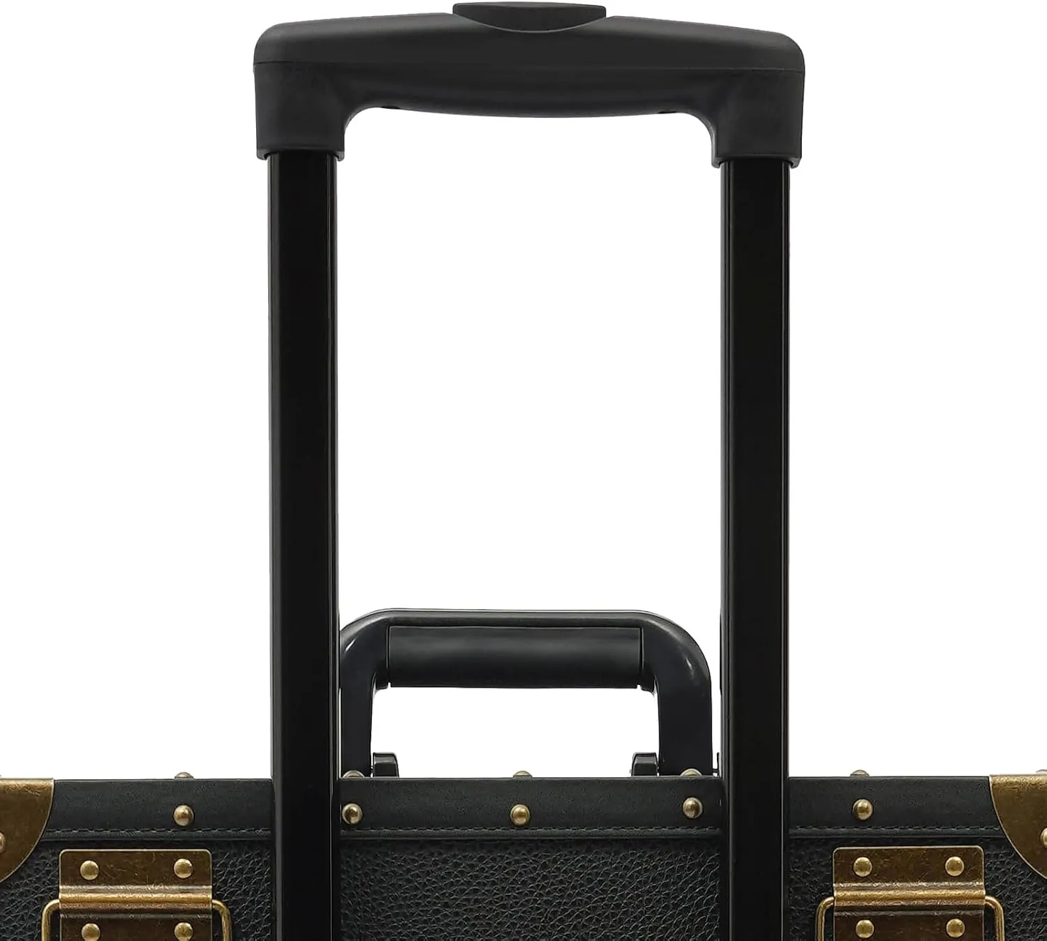 Lockable Makeup Train Case, 4 in 1 Makeup Rolling Train Case Professional Cosmetic Trolley Large Storage Organizer for Nail Tech Face Painting Hairstylist Makeup Artist (No Code Lock, Black)