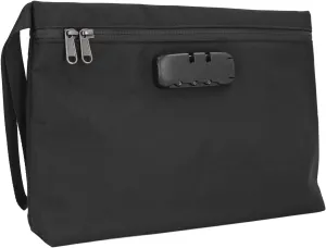 Lockable Smell Proof Bag, Safe Smell Proof Bag with Activated Carbon for Business Travel (Black)