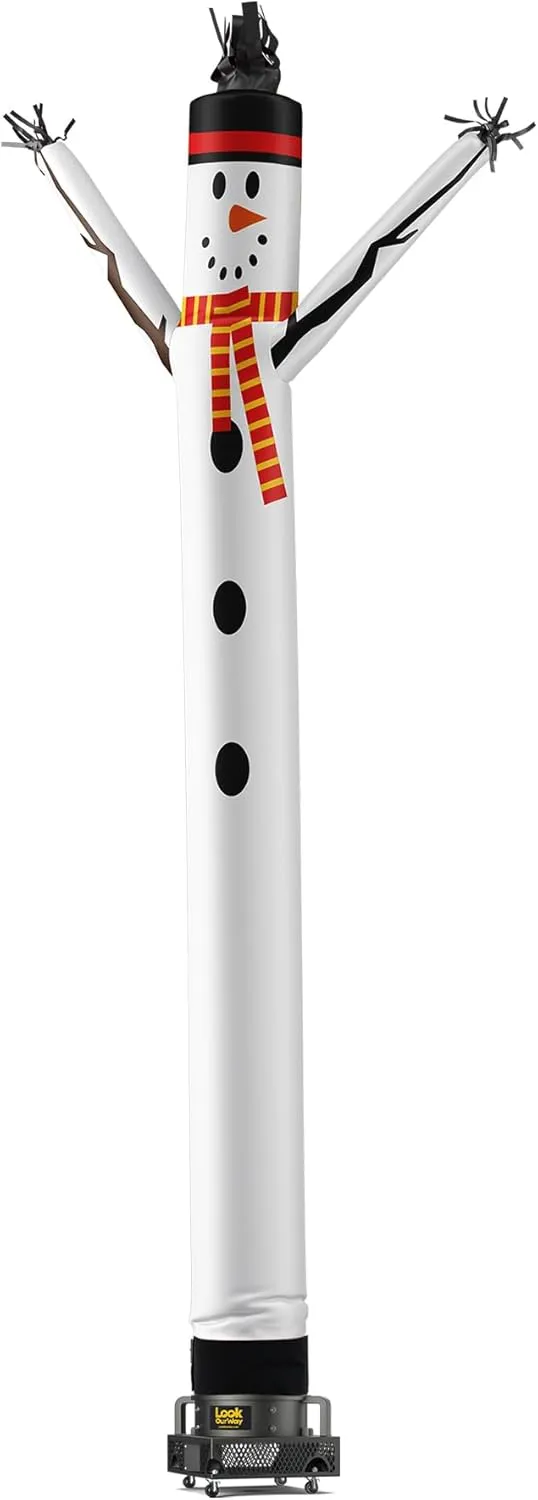 LookOurWay Air Dancers Wacky Waving Inflatable Tube Man Set - 20 Feet Tall Inflatable Dancing Man with Blower for Business Promotion - Christmas Holiday Theme - Snowman