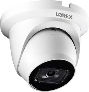Lorex 4K 8MP IP Dome PoE Wired Security Camera - Indoor/Outdoor IP67 Weatherproof, Color Night Vision, Long-Range IR, Smart Motion Detection (Person/Vehicle) & Listen-in Audio