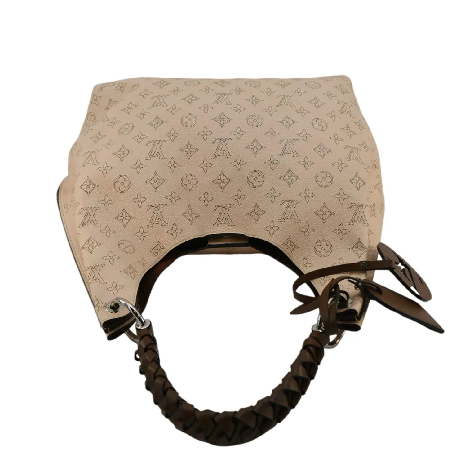 LOUIS VUITTON Carmel Mahina Leather Hobo Bag Light Pink