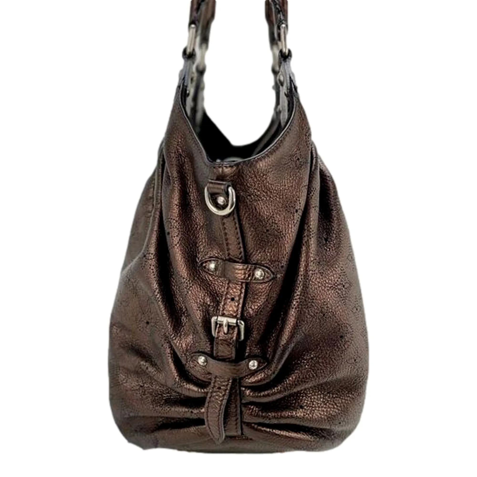 Louis Vuitton Mahina Hobo Handbag XL Leather Bronze