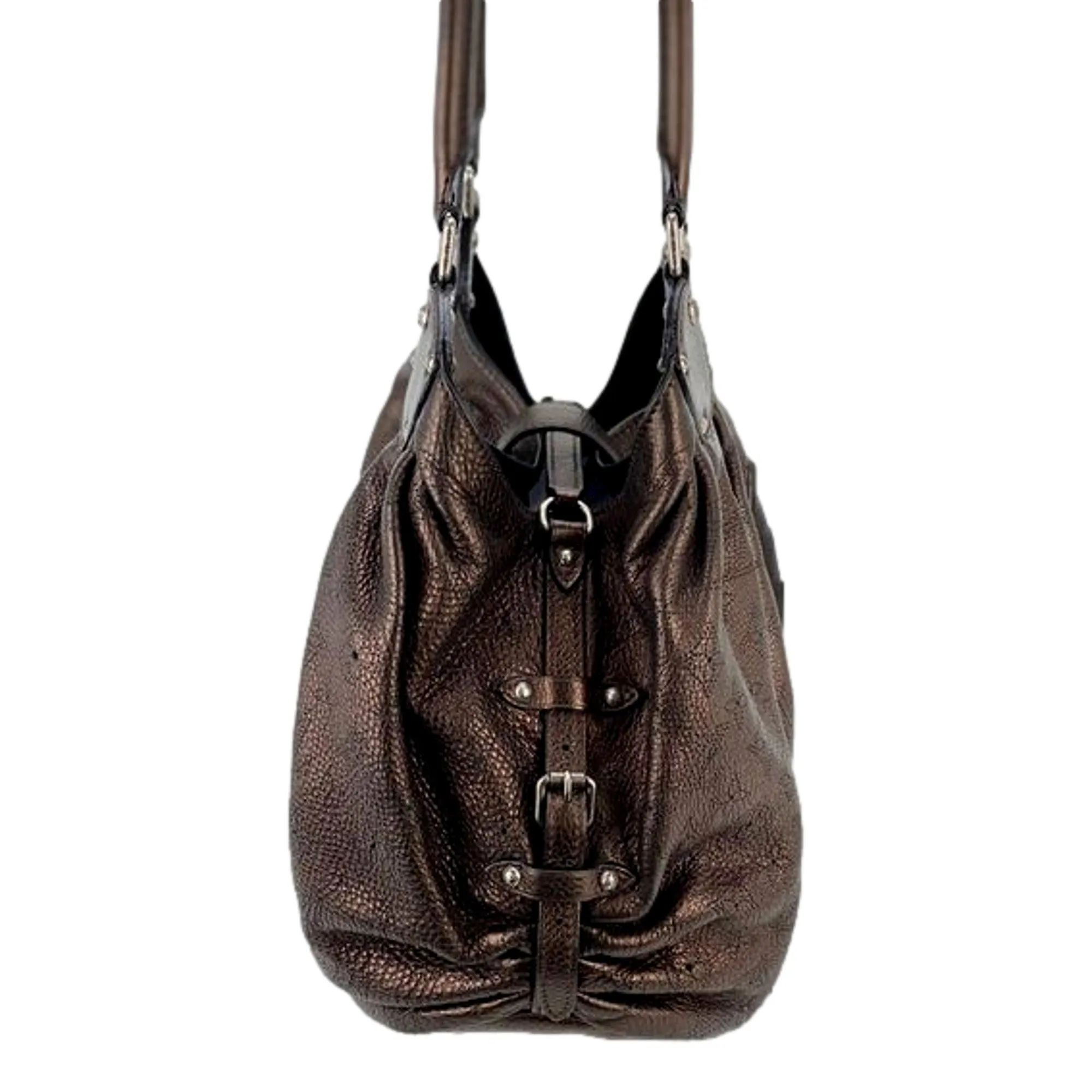 Louis Vuitton Mahina Hobo Handbag XL Leather Bronze