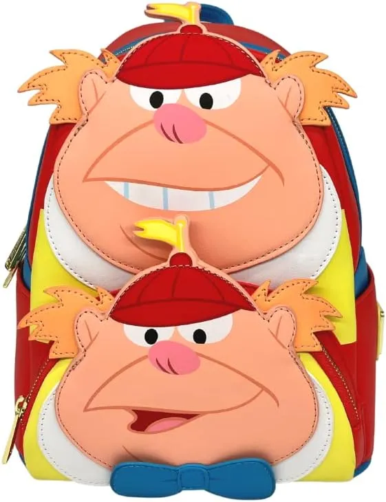 Loungefly Exclusive Alice in Wonderland Tweedle Dee and Tweedle Dum Double Strap Shoulder Bag