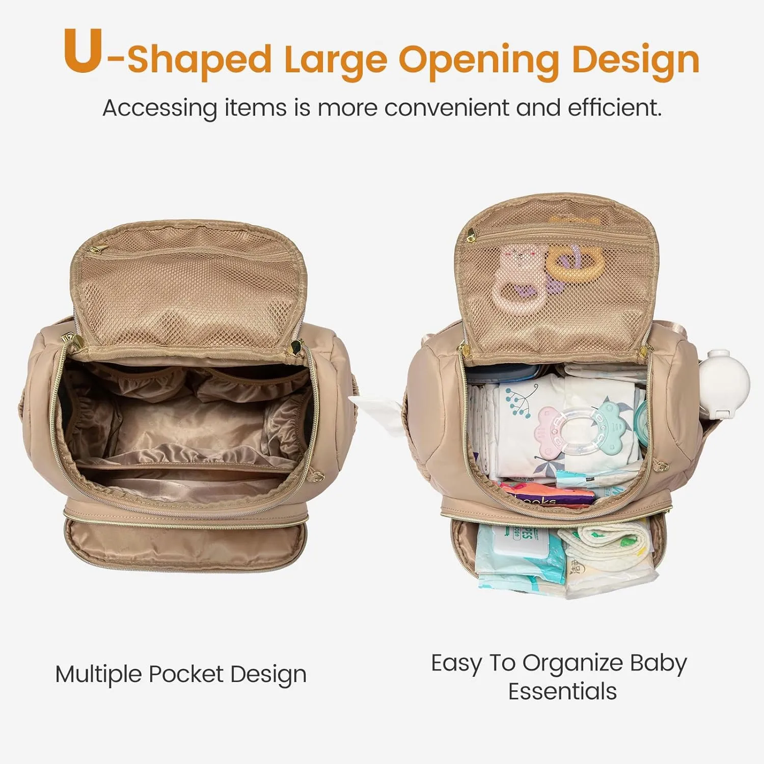 LOVEVOOK Diaper Bag Backpack, Large Capacity Diaper Bags for Baby Girl Boy with Changing Pad, Stylish Baby Diaper Bag, Waterproof Diaper Bag for Mom Dad with Stroller Buckles,15.6 Inch