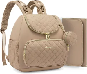 LOVEVOOK Diaper Bag Backpack, Large Capacity Diaper Bags for Baby Girl Boy with Changing Pad, Stylish Baby Diaper Bag, Waterproof Diaper Bag for Mom Dad with Stroller Buckles,15.6 Inch