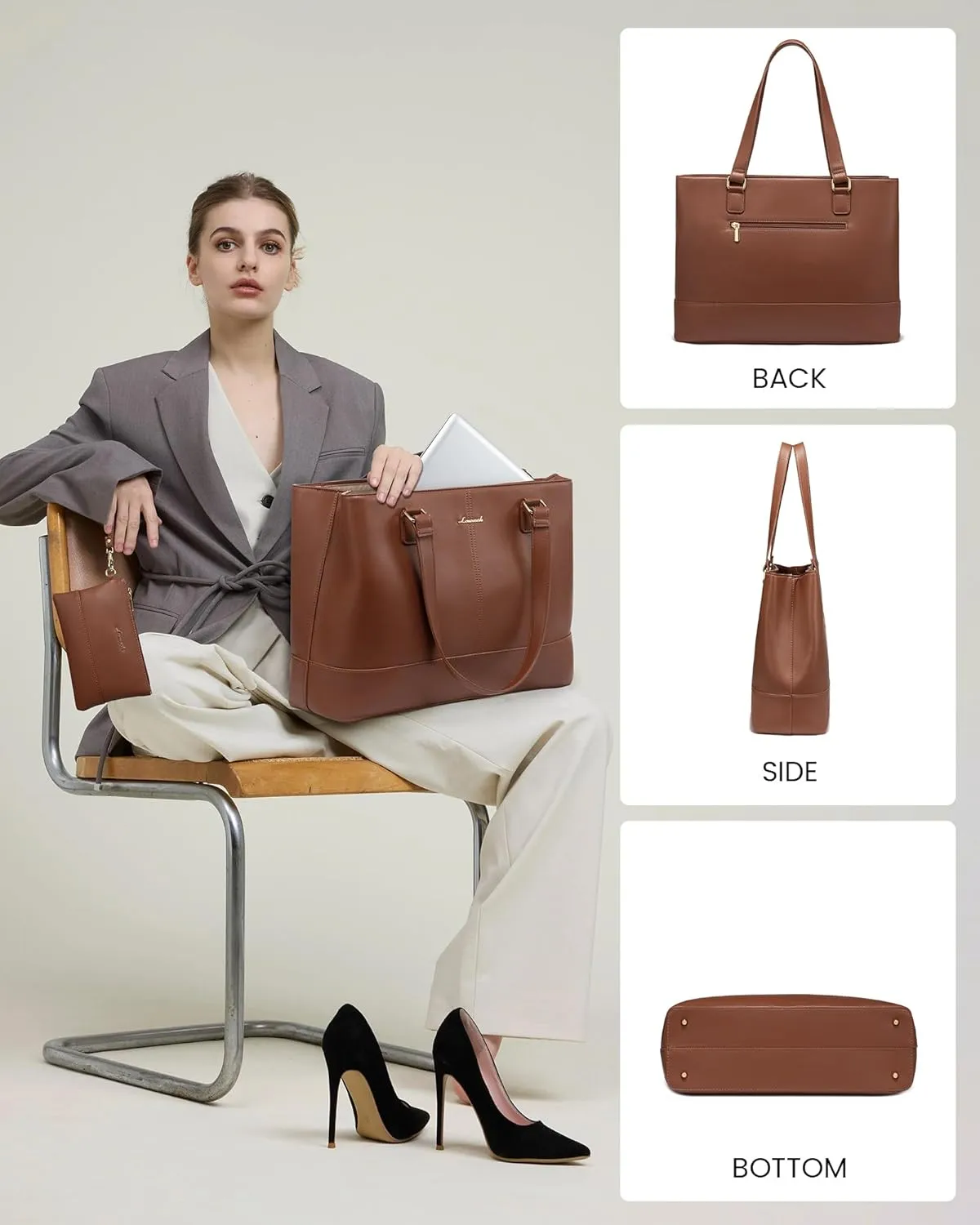 LOVEVOOK Laptop Bag for Women 15.6 Inch Laptop Tote Work Bag