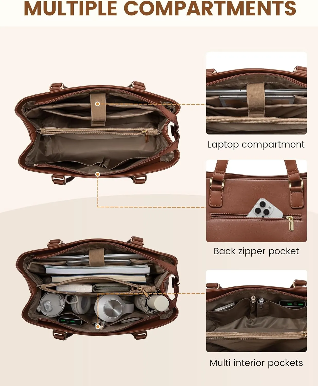 LOVEVOOK Laptop Bag for Women 15.6 Inch Laptop Tote Work Bag