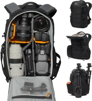Lowepro ProTactic BP 350 AW III Camera Backpack, 4-Point Access, Professional Camera Bag, DSLR/Drones/Mirrorless, Up to 14" Laptop, Rain Cover, for Photographer,Videographer, Volume 17L