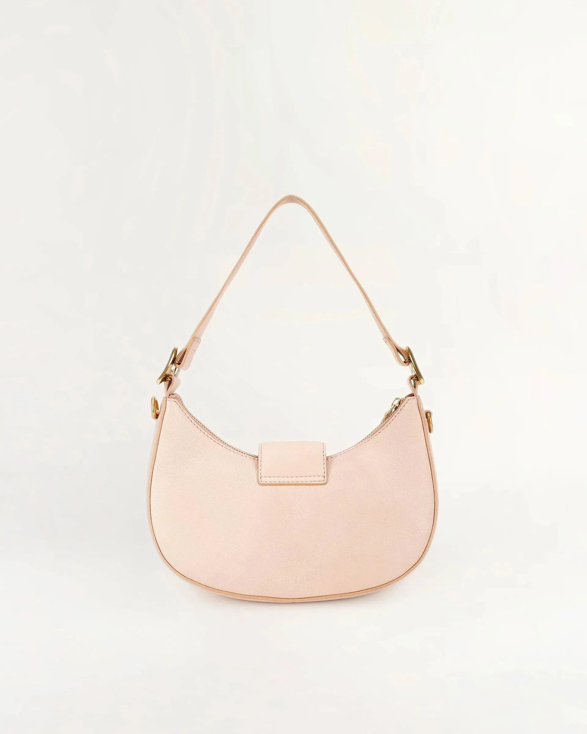 Loyal West Biege Floral Leather Hobo Medium Purse - LW-SS25-125-SB