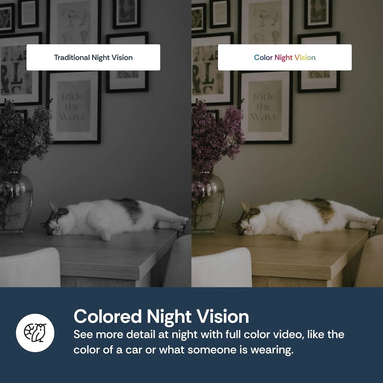Luna Indoor/Outdoor IP65 2K Wi-Fi Smart Home Security Camera, Plug-in, Color Night Vision, w/Spotlight, Free App, Advanced AI Motion Detection, Magnetic Camera for Pet/Baby/Living Room (1, White)