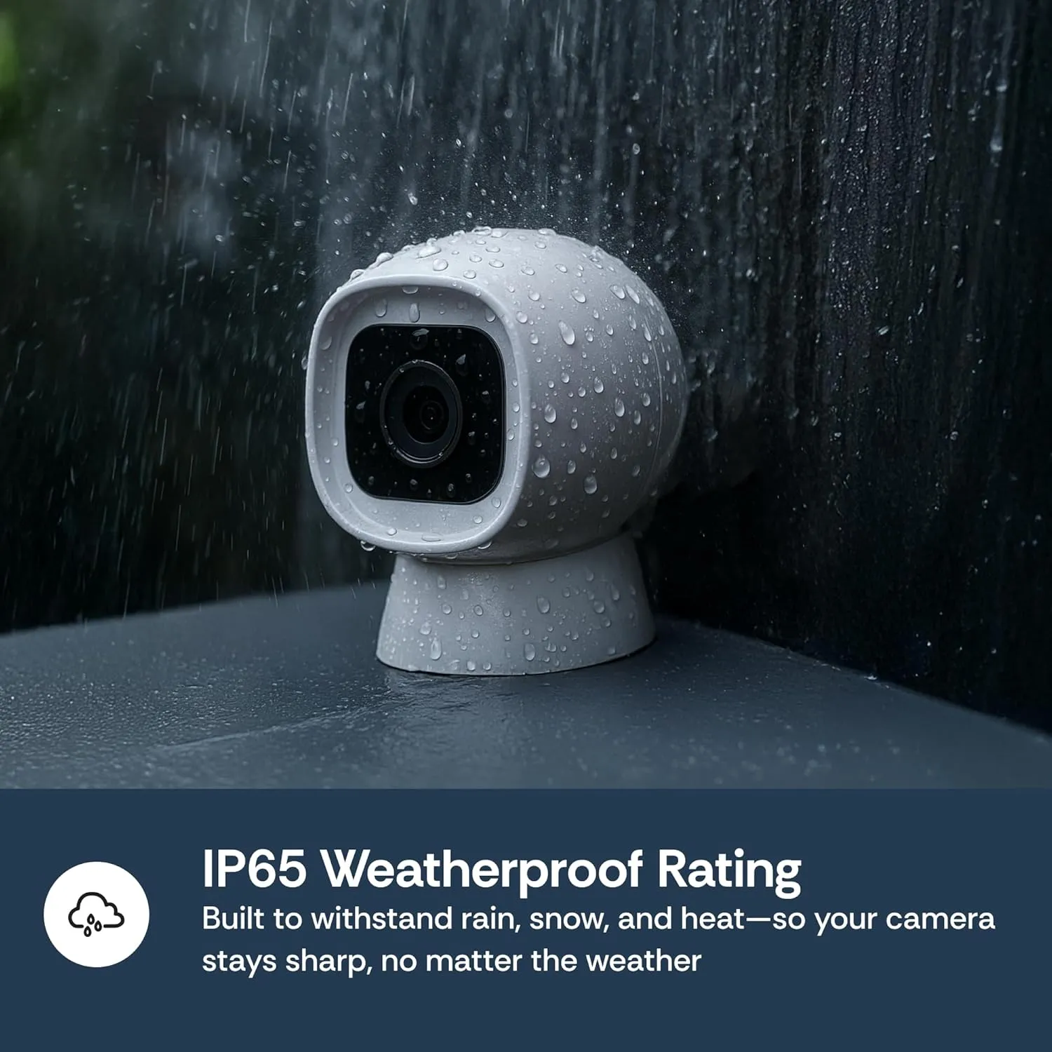 Luna Indoor/Outdoor IP65 2K Wi-Fi Smart Home Security Camera, Plug-in, Color Night Vision, w/Spotlight, Free App, Advanced AI Motion Detection, Magnetic Camera for Pet/Baby/Living Room (1, White)