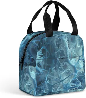 Lunch Bag for Women Men Lunch Box Reusable Blue Neuron Picture Lunch Tote Bag Insulated Cooler Bag
