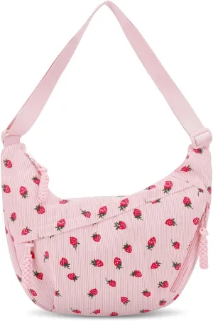Lushandy Nylon Crescent Crossbody Luna Bag for Women - Moon Shoulder, Lightweight Sling, Casual Hobo Dumpling