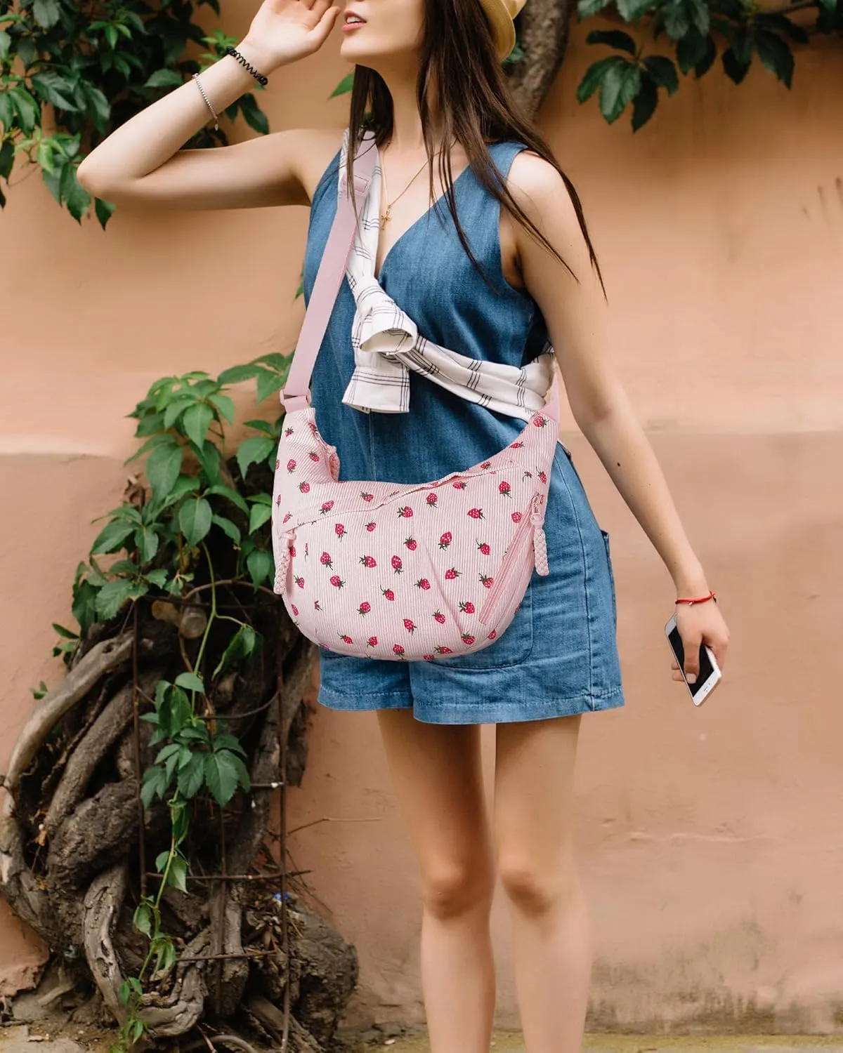 Lushandy Nylon Crescent Crossbody Luna Bag for Women - Moon Shoulder, Lightweight Sling, Casual Hobo Dumpling