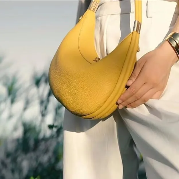 Lushandy PU Leather Crescent Bag and Women's Luna 4-in-1 Shoulder Bag, Half Moon Bag, Hobo Clutch