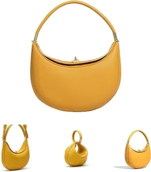 Lushandy PU Leather Crescent Bag and Women's Luna 4-in-1 Shoulder Bag, Half Moon Bag, Hobo Clutch